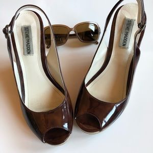 Steve Madden Tortoise Patent Leather Wedges